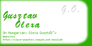 gusztav olexa business card